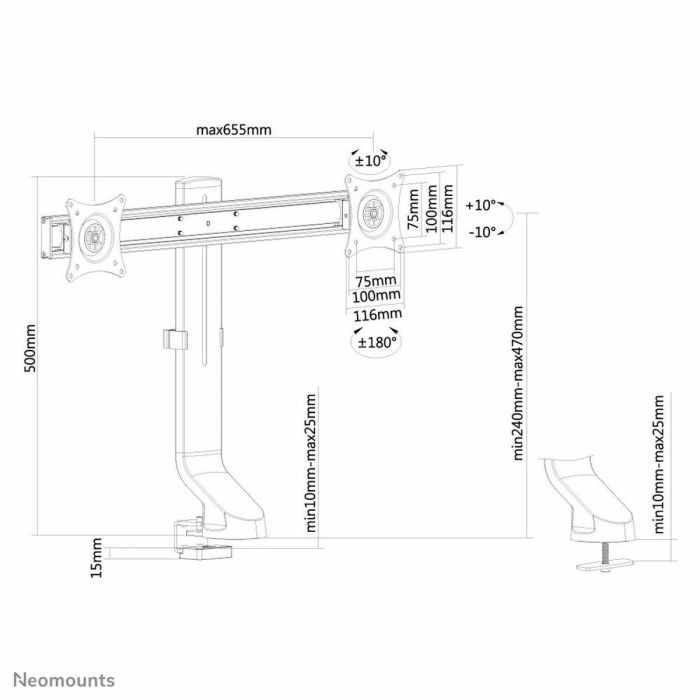 Soporte de Mesa para Pantalla Neomounts FPMA-D860DBLACK 2