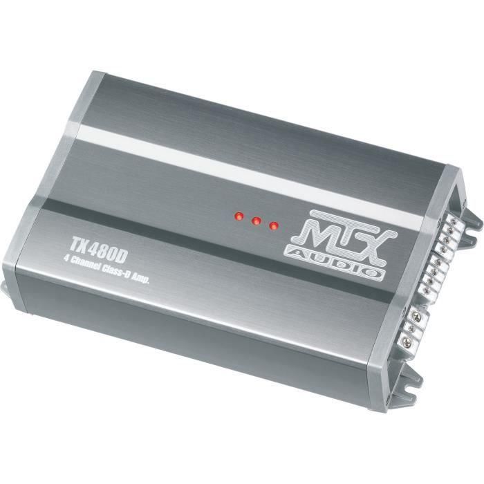 MTX TX480D 12V 4 canales Clase-D 4x80W RMS Amplificador de aluminio 2