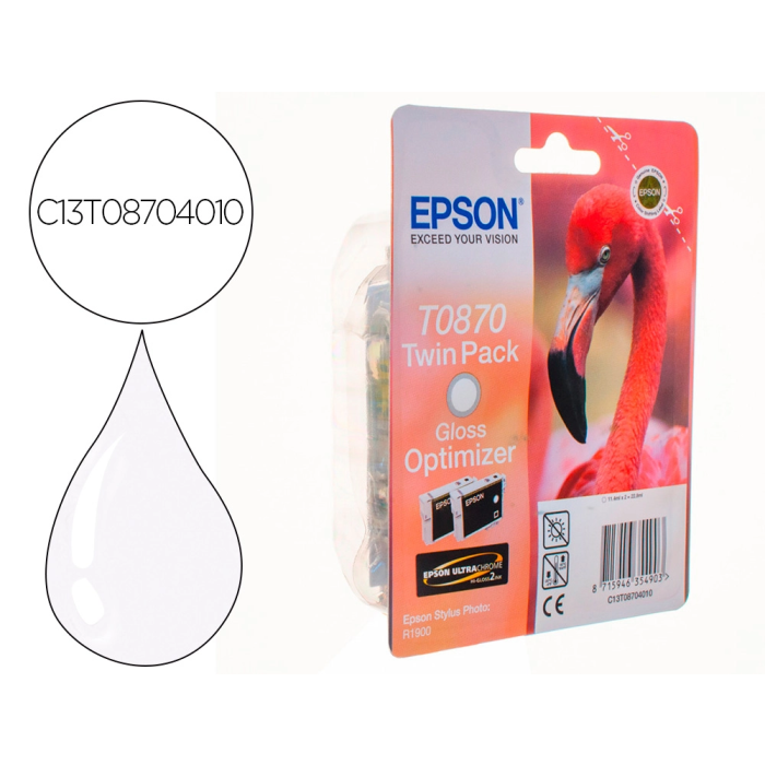 Epson R-1900 Optimizador de Brillo Tinta Ink-jet Original 0 Epson R-1900 Optimizador de Brillo Tinta Ink-jet Original 0