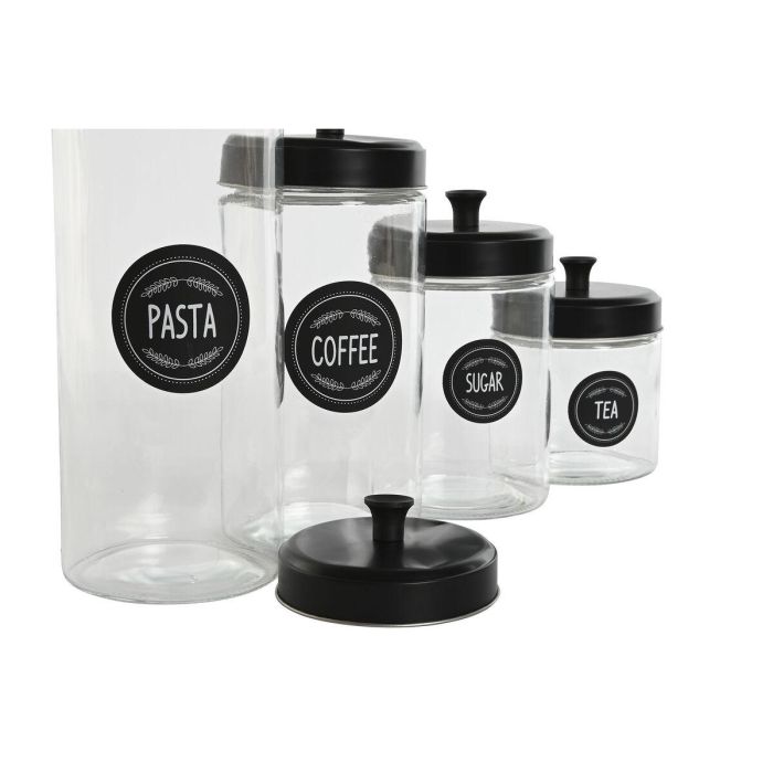 Bote Basicos DKD Home Decor Negro 10.4 x 26.4 x 10.4 cm Set de 4 4