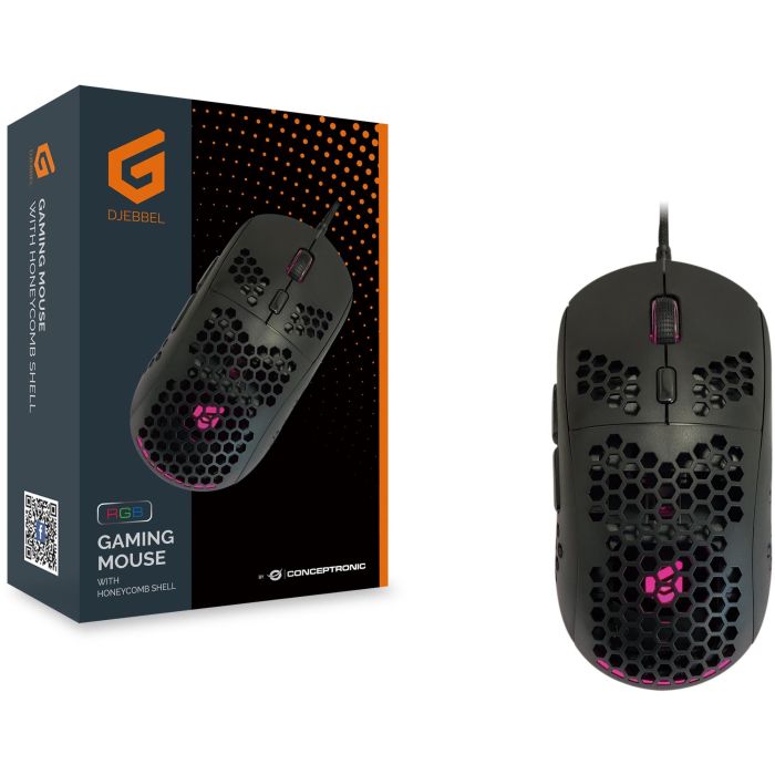 Conceptronic Ratón Gaming Djebbel04B USB, 6400 DPI Ajustable, Diseño Ergonómico, RGB, 6 Botones Programables 1 Conceptronic Ratón Gaming Djebbel04B USB, 6400 DPI Ajustable, Diseño Ergonómico, RGB, 6 Botones Programables 1