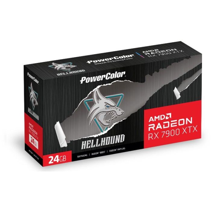 PowerColor RX 7900 XTX 24G-L/OC Radeon Hellhound OC 24GB GDDR6 Triple Ventilador PCI Express 4.0 Gaming 7
