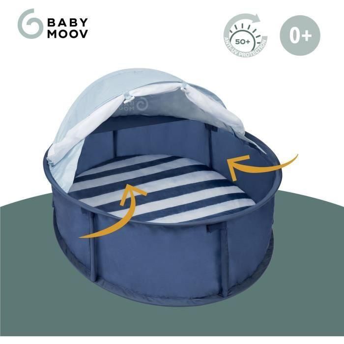 Babymoov Babyni Mariniere, Zona de Juegos Portátil Anti-UV SPF 50+ y Cuna de Viaje Plegable Pop-Up 2 en 1 desde Nacimiento con Mosquitera 2