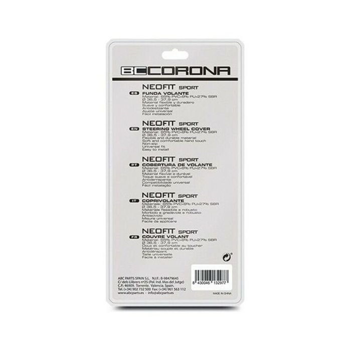 Neofit Sport FVO10163 Funda Volante Negra y Gris estilo Sport Neo, para diámetros de 36-38 cm 1 Neofit Sport FVO10163 Funda Volante Negra y Gris estilo Sport Neo, para diámetros de 36-38 cm 1