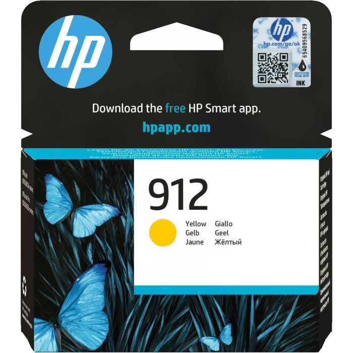 HP 912 Cartucho de Tinta de Inyección Amarillo - Rinde 315 Páginas