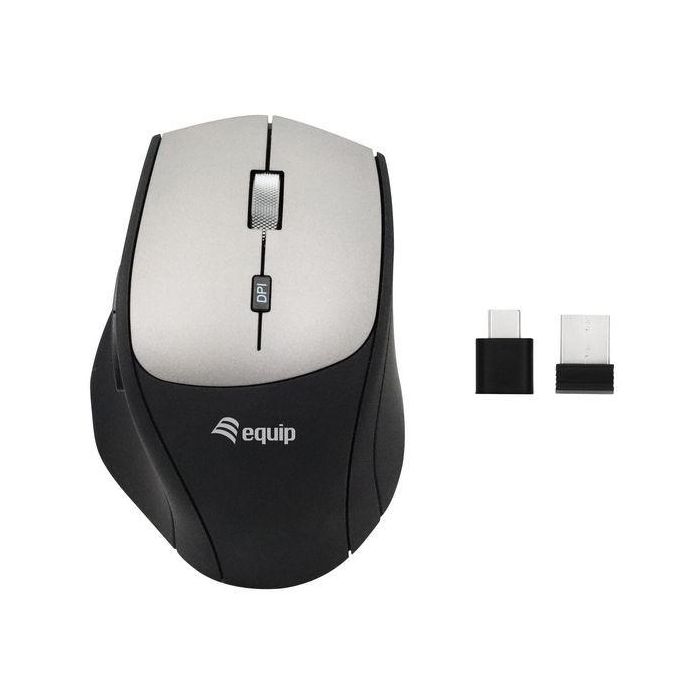 Equip Optische Maus kabellos USB-Komfort USB-C/A R+L schwarz 0 Equip Optische Maus kabellos USB-Komfort USB-C/A R+L schwarz 0