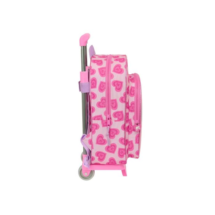 Mochila Escolar con Ruedas Barbie Love Rosa 26 x 34 x 11 cm 2