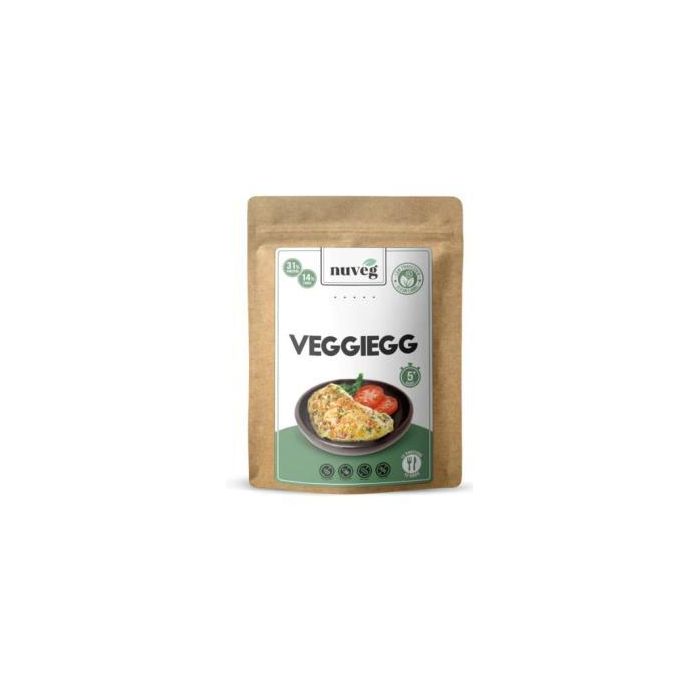 NUVEG Veggiegg Sustituto de Huevo Vegano en Polvo 120g Sin Gluten, Lactosa, Soja. Rico en Vitaminas B y Minerales