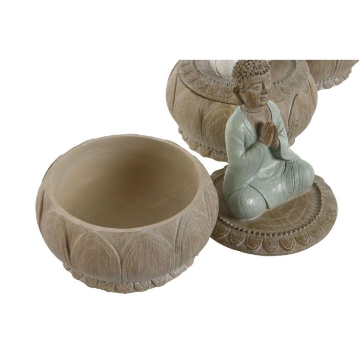 Figura Decorativa Home ESPRIT Blanco Verde Turquesa Oriental 11 x 11 x 15 cm (3 Unidades) 1 Figura Decorativa Home ESPRIT Blanco Verde Turquesa Oriental 11 x 11 x 15 cm (3 Unidades) 1