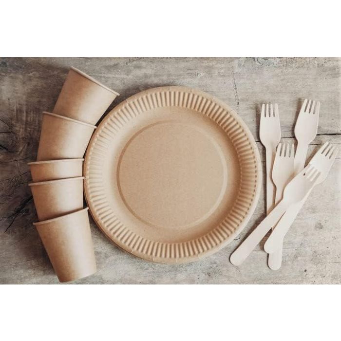 Set de 10 platos de cartón Kraft 20 cm Algon (24 Cajas) 4 Set de 10 platos de cartón Kraft 20 cm Algon (24 Cajas) 4