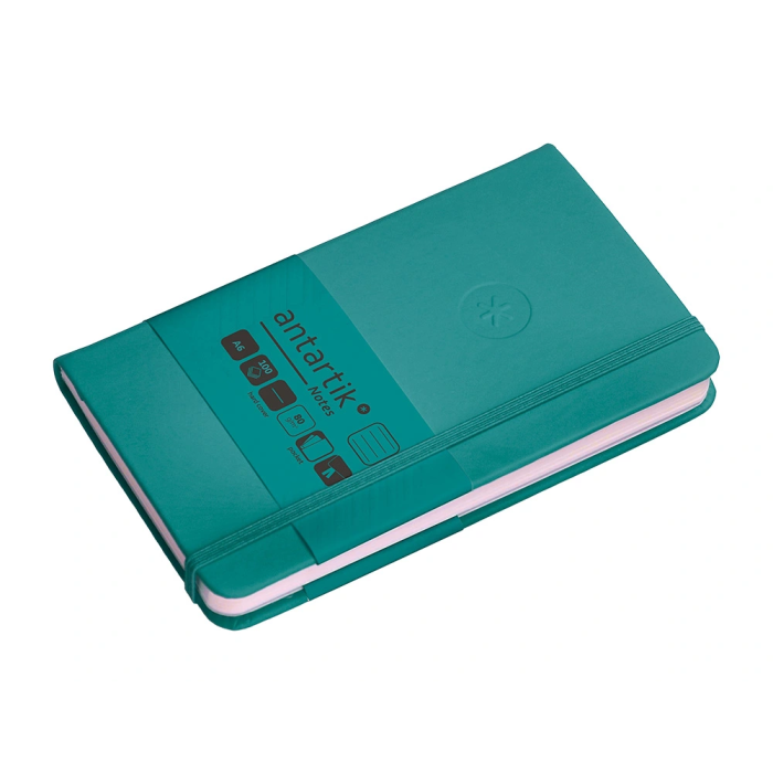 Antartik Cuaderno A6 Tapa Dura Hojas Rayadas Verde Aguamarina 100 Hojas 80gr FSC 5