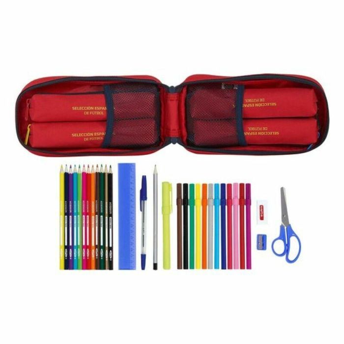 Plumier Mochila RFEF M747 Rojo 12 x 23 x 5 cm (33 Piezas) 1