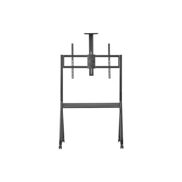 AISENS FT86FE-369 Soporte de Suelo para TV de 100" con Ruedas y Bandeja, Soporte de Pantalla Interactivo, VESA 900x600mm, Carga 120kg, Altura Ajustable 1