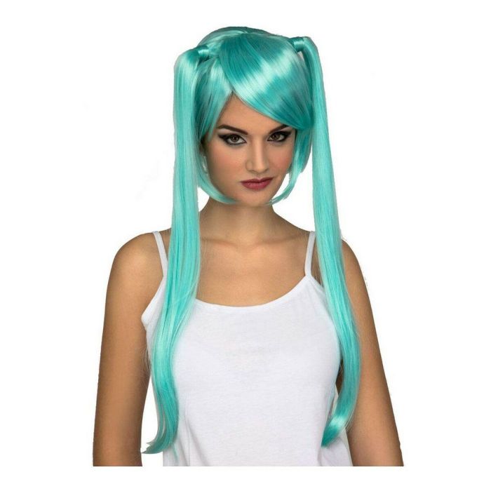 My Other Me Peluca Larga Azul Estilo Manga Ideal para Disfraces, Cosplay y Fiestas Temáticas, 155 g, Edad 3+ My Other Me Peluca Larga Azul Estilo Manga Ideal para Disfraces, Cosplay y Fiestas Temáticas, 155 g, Edad 3+