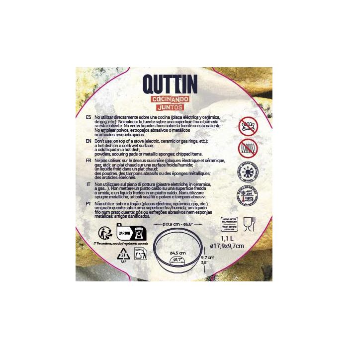 Quttin Bol Mezclador de Vidrio Ø17 cm - 1.1L (12 Unidades) 3