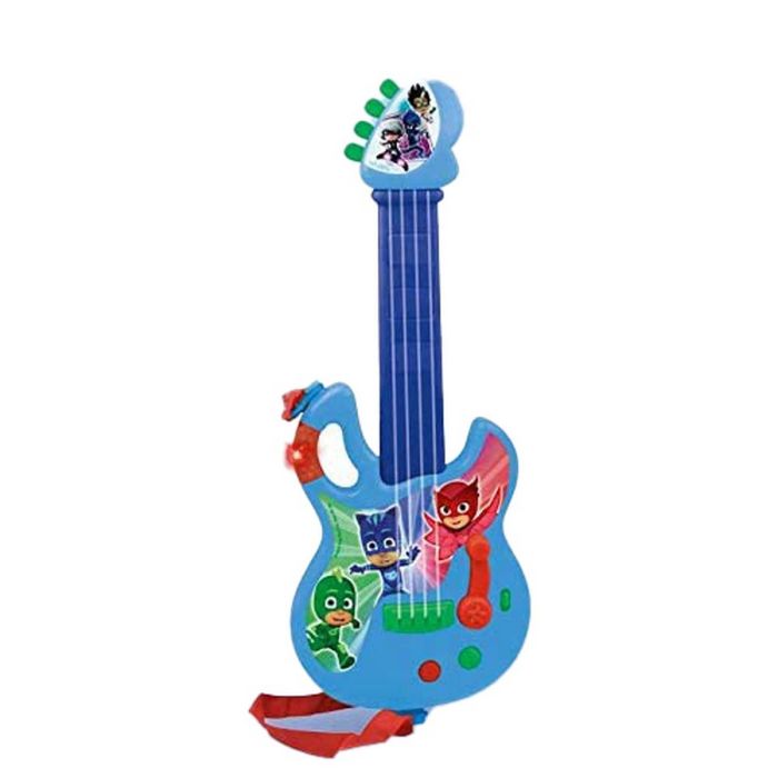 PJ Masks Guitarra Infantil Electrónica con Sonido y Luces de Plástico, Requiere Pilas LR6, para Niños y Niñas de 3 Años en Adelante