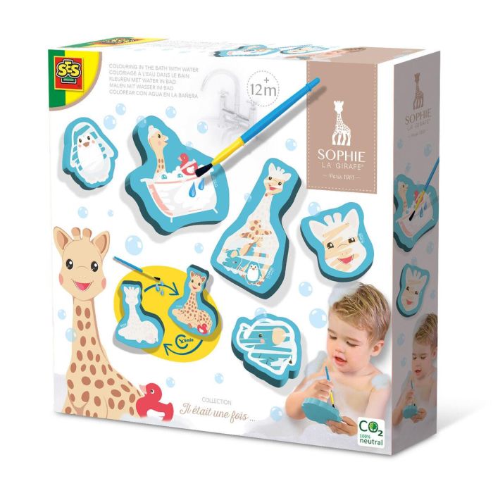 Ses Creative SES8710341144999 Sophie La Girafe - Coloración de Agua en el Baño para Bebés y Niños Pequeños