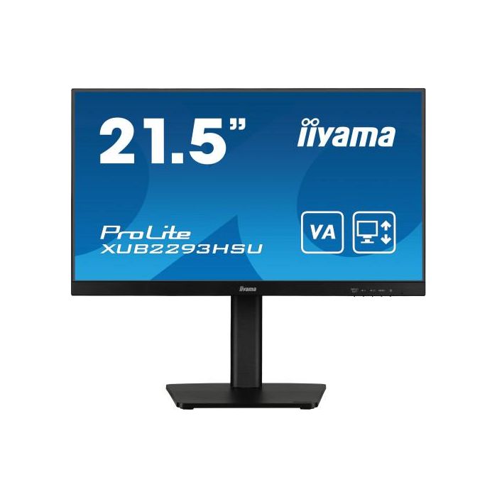 Iiyama Monitor Ips de 21.5’’ sin Bordes de 3 Lados y con Concentrador Usb, Frecuencia de Actualización de 100Hz y con Soporte Ajustable En Altura