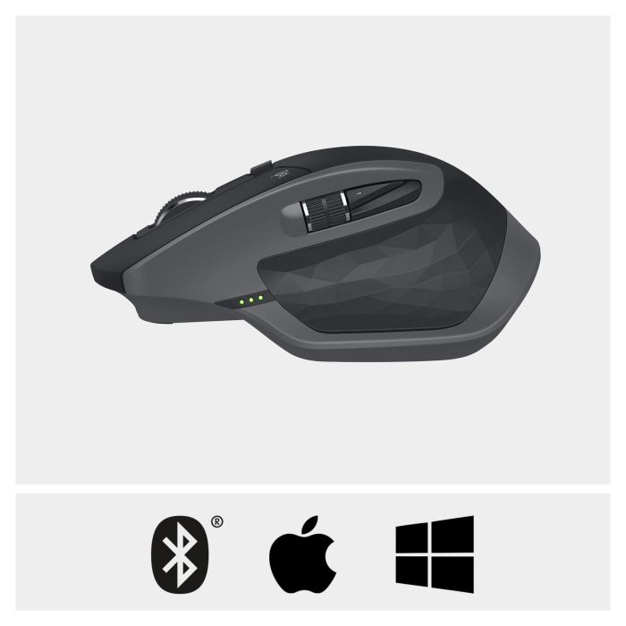 Logitech MX Master 2S Ratón Inalámbrico RF 2.4 GHz, 10 m, 200 - 4000 DPI, Batería Li-Po Recargable