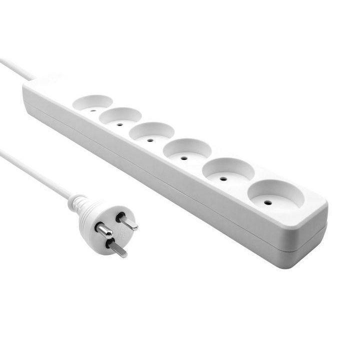 MicroConnect Danish Power Strip 6-way White, with 15m EDB cable MicroConnect Danish Power Strip 6-way White, with 15m EDB cable