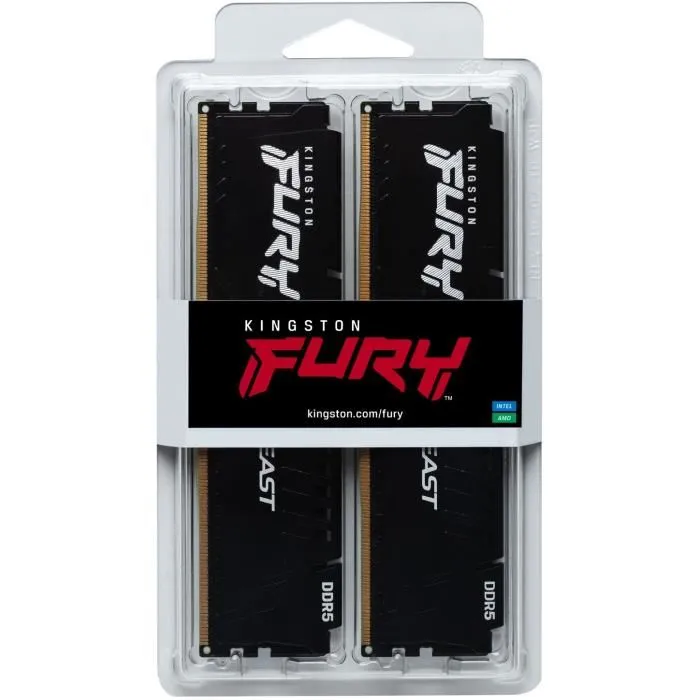 Kingston FURY Beast 16GB (2x8GB) 5600MT/s DDR5 CL36 DIMM Kit con AMD EXPO Negro 4