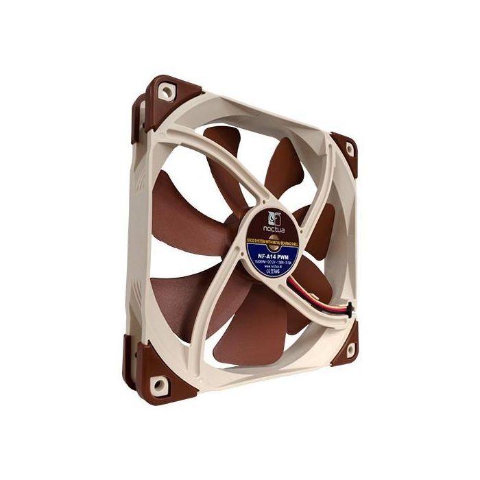 NOCTUA NF-A14 PWM Ventilador 14cm Marrón 300-1500RPM PWM para Carcasa de Ordenador 1