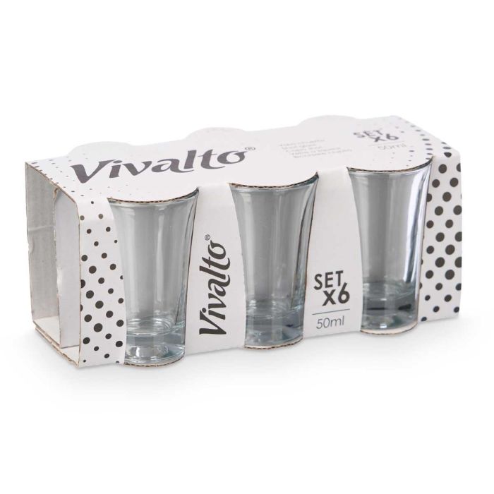 Set 6 Vasos Chupito 50 Ml Vivalto 17X7CM (12 Unidades) 2 Set 6 Vasos Chupito 50 Ml Vivalto 17X7CM (12 Unidades) 2