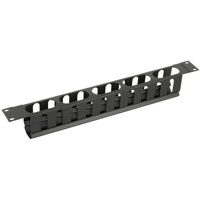 Lanview Panel de Gestión de Cables 1U 19" con Cubierta Deslizante Negro para Rack 1