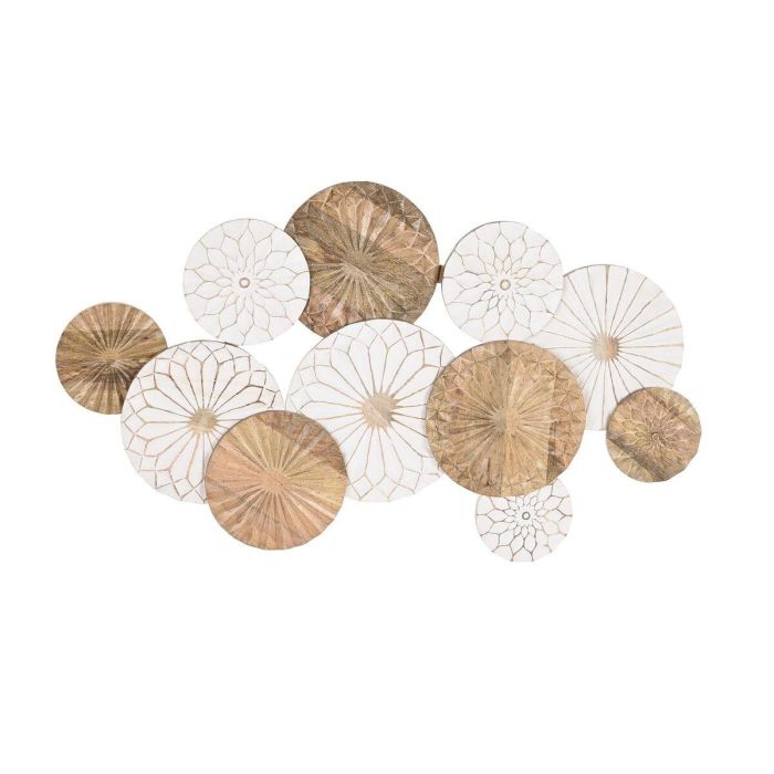 DKD Home Decor Decoracion Pared Indio Blanco Marron Mango 100 x 3 x 62 cm