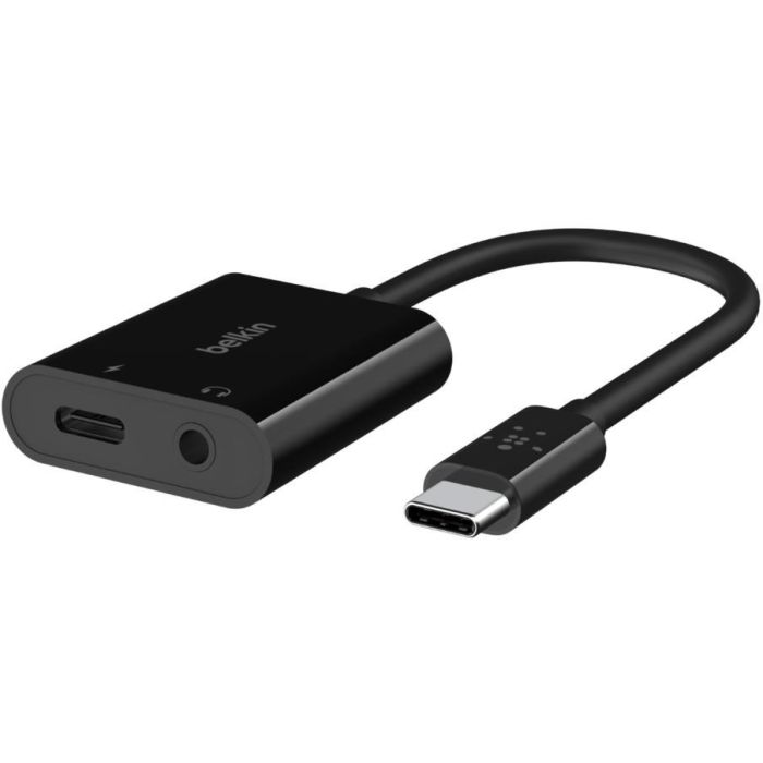 Belkin Adaptador de Audio y Carga RockStar USB-C a Jack 3.5mm para Auriculares Negro 2