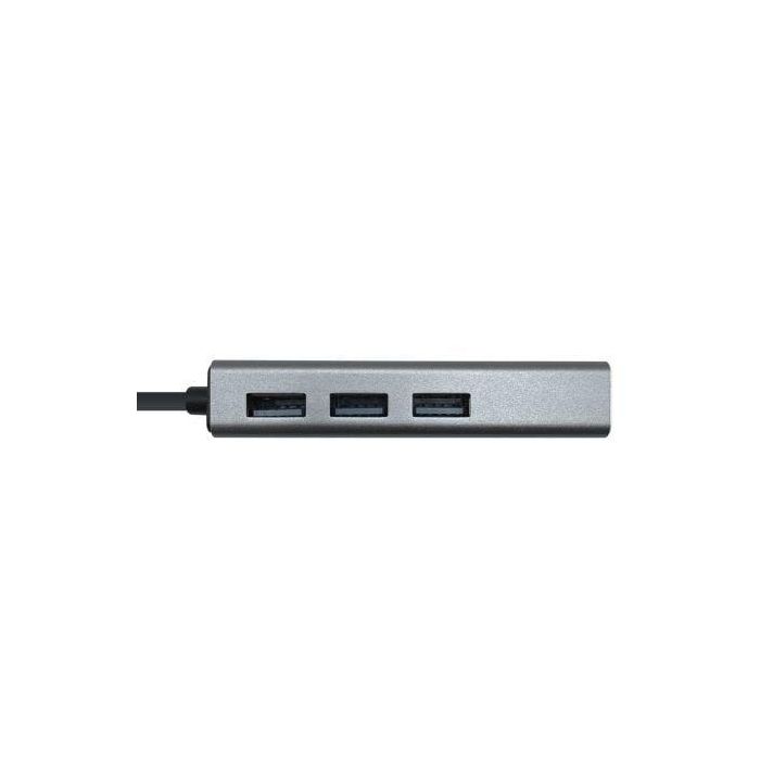 Aisens Conversor USB 3.0 a Ethernet Gigabit 10/100/1000 Mbps con Hub 3xUSB 3.0 - 15 cm Gris 2 Aisens Conversor USB 3.0 a Ethernet Gigabit 10/100/1000 Mbps con Hub 3xUSB 3.0 - 15 cm Gris 2
