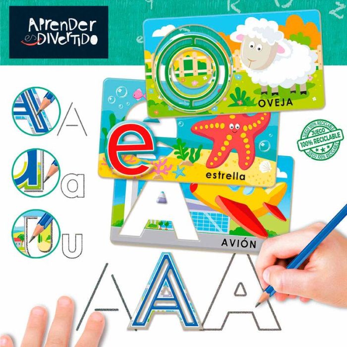 Educa Borras Juego Las Vocales español para niños de 3-5 años con láminas y lápiz para aprender el trazo de las letras mayúsculas y minúsculas. Educa Borras Juego Las Vocales español para niños de 3-5 años con láminas y lápiz para aprender el trazo de las letras mayúsculas y minúsculas.