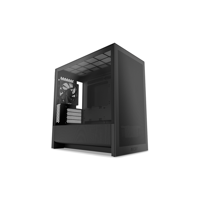 NZXT CC-H31FB-01 H9 H3 Flow Midi Torre PC Negra con Ventana Lateral, Malla y Panel de Vidrio Templado, 1x Ventilador 120mm