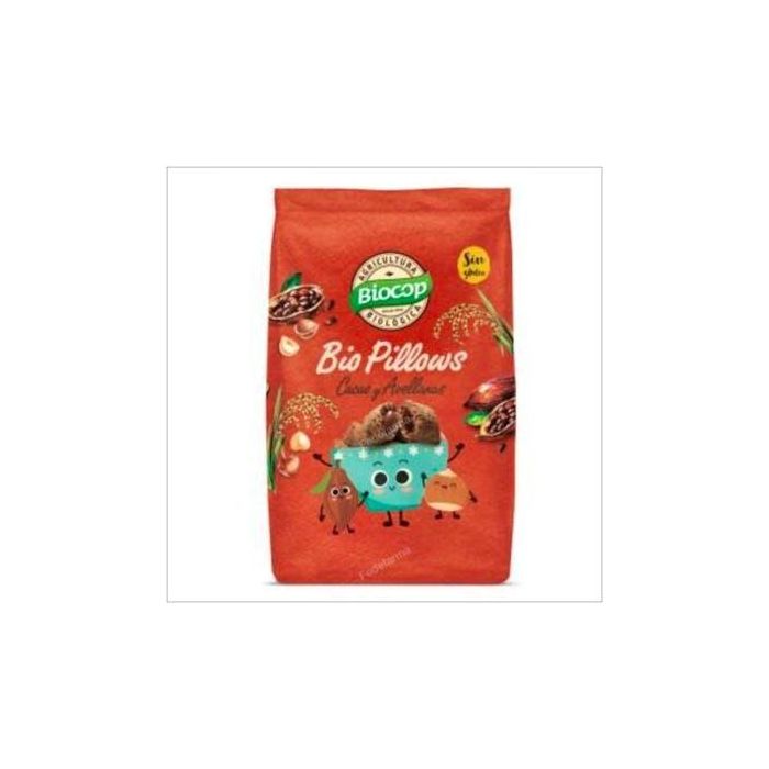 BiocCop Biopillows Cacao y Avellanas 300Gr Bio Sg Sin Gluten Ecológico