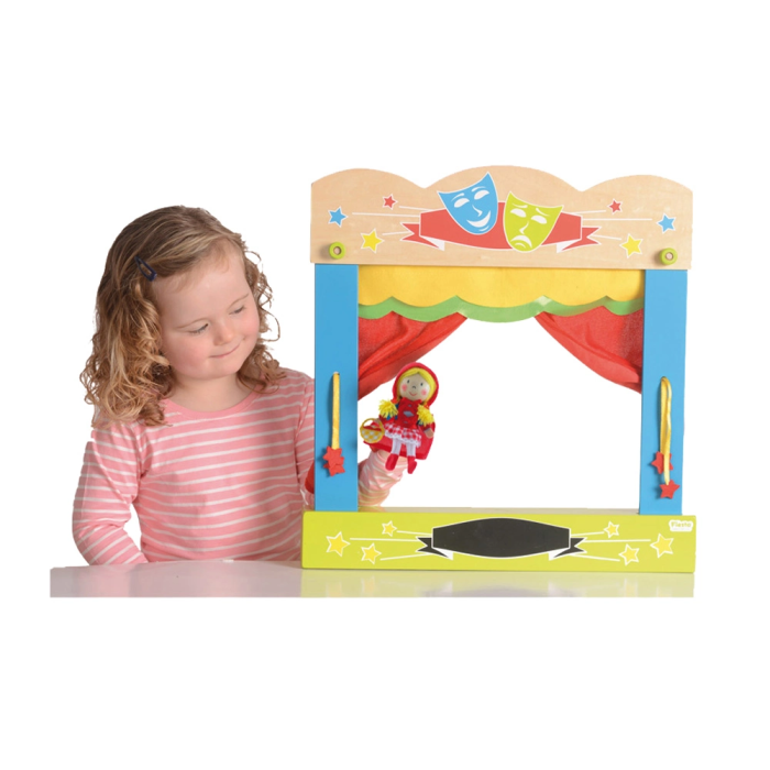 Fiesta crafts Teatro de Marionetas de Sobremesa en Madera y Tela, 45x47 cm 1