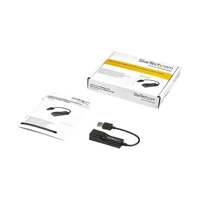 StarTech Adaptador de Red USB 2.0 a RJ45 Ethernet 10/100 Mbps, Chip ASIX AX88772C, Compatible con Windows/Mac/Linux/Chrome OS