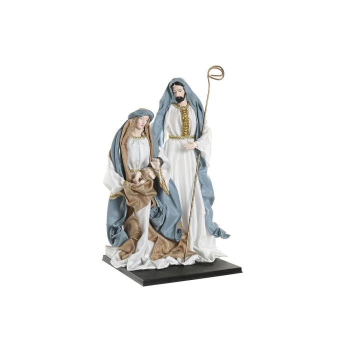 DKD Home Decor Decoración Nacimiento Navidad Moderno Poliéster Azul Blanco 24x40x27 cm 1 DKD Home Decor Decoración Nacimiento Navidad Moderno Poliéster Azul Blanco 24x40x27 cm 1