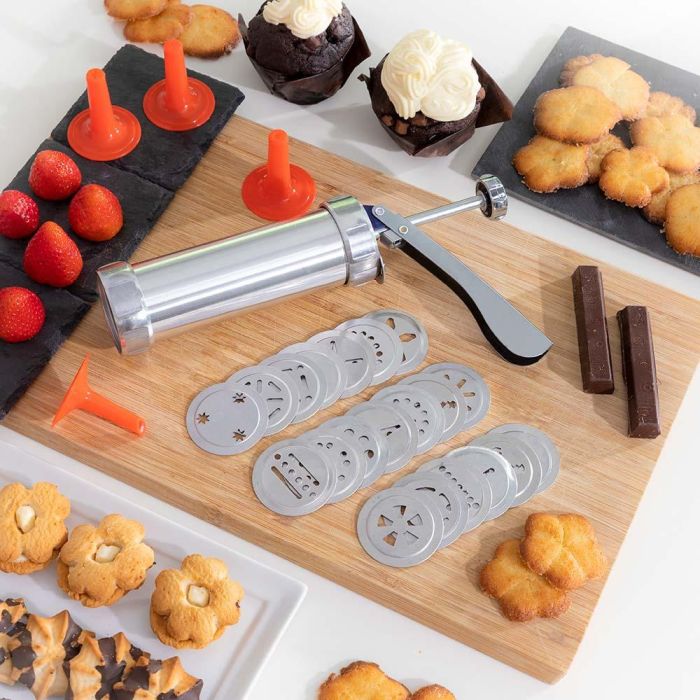 Máquina para Hacer Galletas y Manga Pastelera 2 en 1 Prekies InnovaGoods 5 Máquina para Hacer Galletas y Manga Pastelera 2 en 1 Prekies InnovaGoods 5