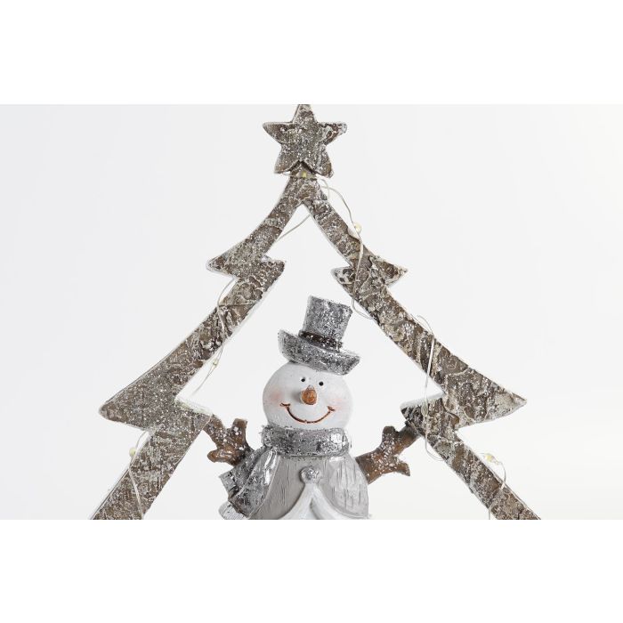 DKD Home Decor Figura Decorativa de Navidad Árbol Moderna Resina Blanco y Gris con Luz LED, Funciona con 3 Pilas LR44, 5 x 23.5 x 21.5 cm 2 DKD Home Decor Figura Decorativa de Navidad Árbol Moderna Resina Blanco y Gris con Luz LED, Funciona con 3 Pilas LR44, 5 x 23.5 x 21.5 cm 2