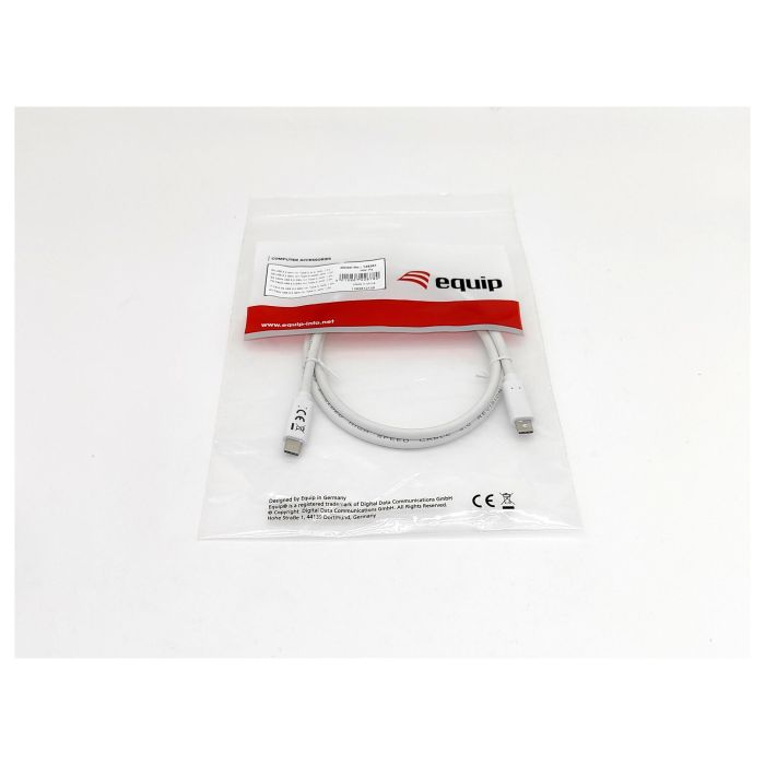 EQUIP 128362 Cable USB-C a USB-C 3.2 Gen 1 Macho/Macho 2 metros Blanco 60W PD 6