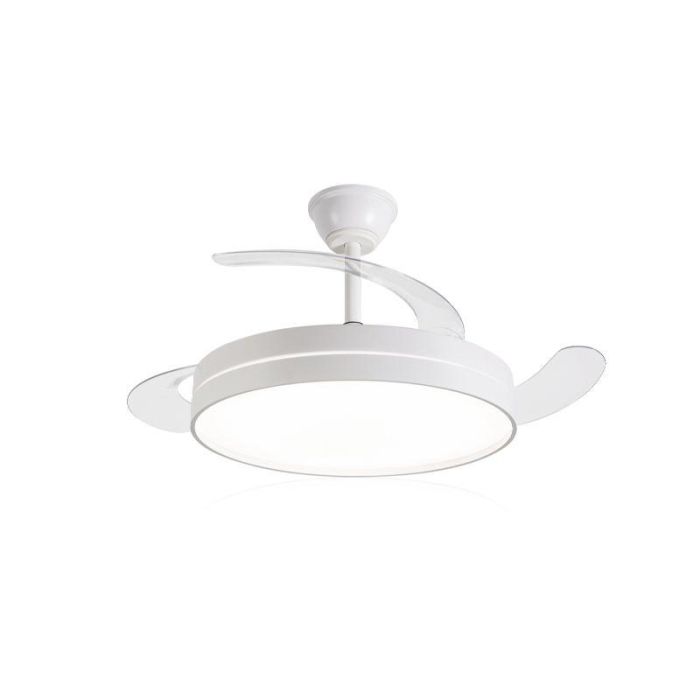 DAEWOO Ventilador de Techo con Aspas Retráctiles de 42 Pulgadas, LED 36W, Control por App, 3 Velocidades, Motor 30W