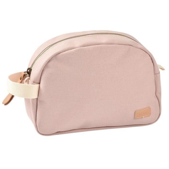 BEABA, Neceser bebé de lona rosa empolvado BEABA, Neceser bebé de lona rosa empolvado