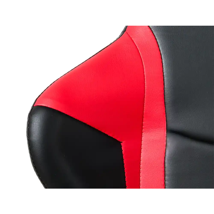 Q-connect Silla Gaming Orvieto Simil Piel Negro Rojo Alt Max 1200mm Ancho 650mm Profundo 650mm Ruedas Premium 11