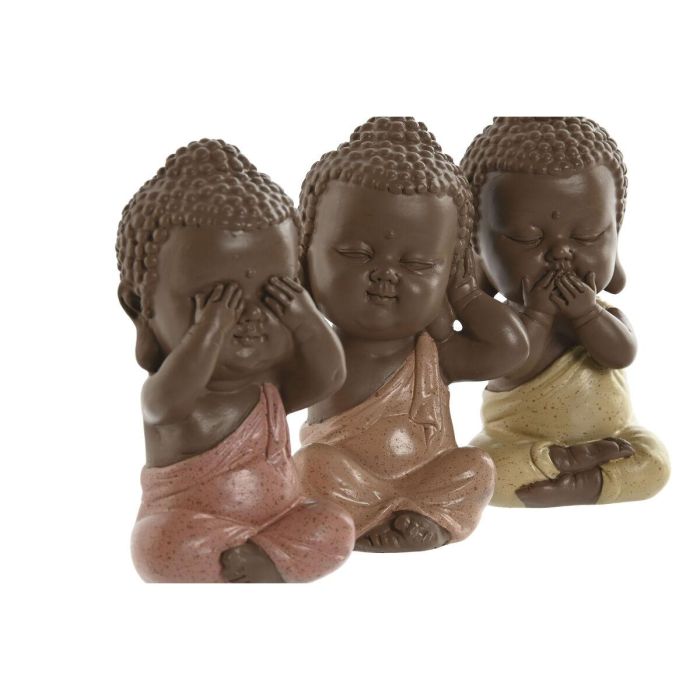 Figura Oriental DKD Home Decor Coral Lima 5 x 10.5 x 5.5 cm (3 Unidades) 2