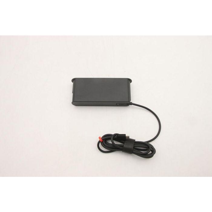 Lenovo 95W power delivery adapter for notebooks, supports 20V, 15V, 9V, 5V output, 3-phase design, worldwide compatibility. 1