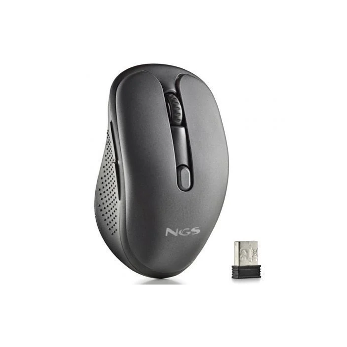 NGS Evo Spook Ratón Inalámbrico Silencioso Multidispositivo Recargable hasta 1600 DPI Negro