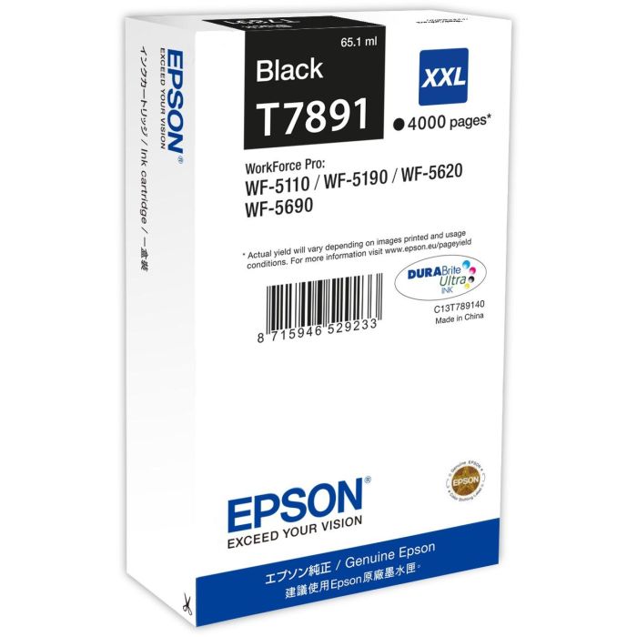 Epson T7891XXL Inkjet WF-5110 / 5190 / 5620 / 5690 Original Negro Alta Capacidad