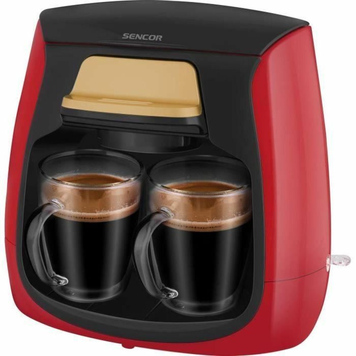 Cafetera - SENCOR - SCE 2101RD - 0,3 L - 500 W - 2 tazas incluidas - Roja