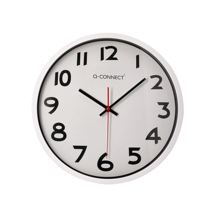 Q-connect Reloj de Pared Oficina Redondo Plástico Blanco 34 cm 1 Q-connect Reloj de Pared Oficina Redondo Plástico Blanco 34 cm 1