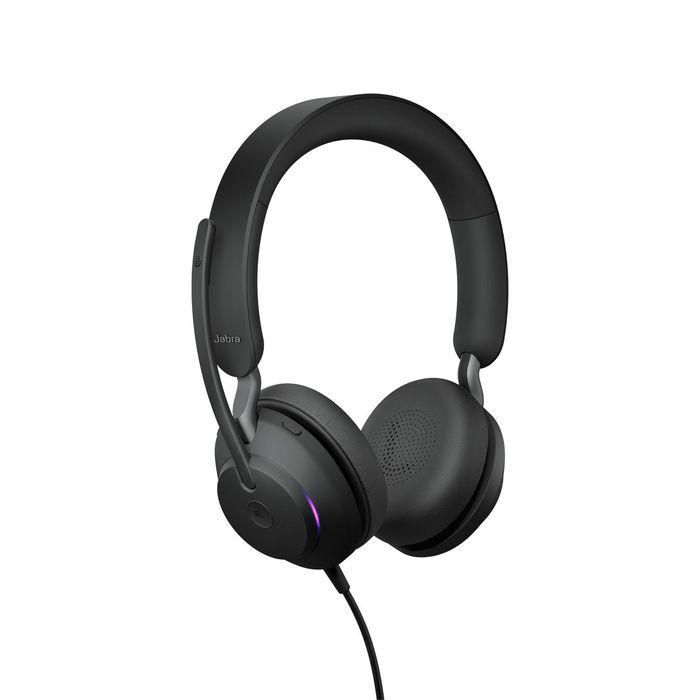 Jabra Evolve2 40 USB-C, MS Teams Stereo Headset - Auriculares con Cable para Uso Estacionario con Cancelación Pasiva de Ruido y Tecnología de Llamadas de 3 Micrófonos 2